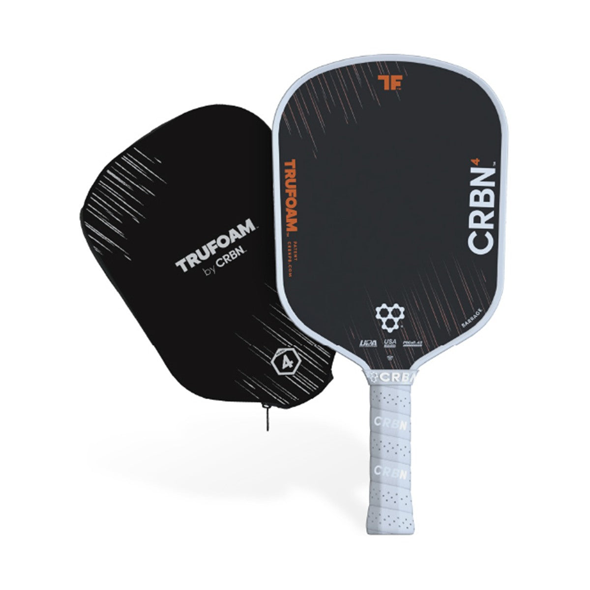 CRBN⁴ TruFoam Barrage hybrid AeroCurve pickleball paddle