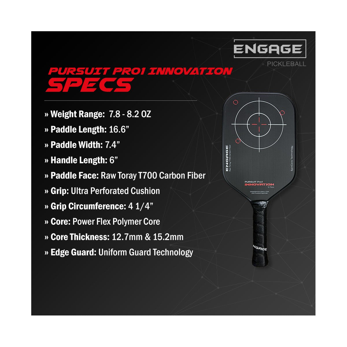 Engage Pursuit Pro1 Innovation Specifications