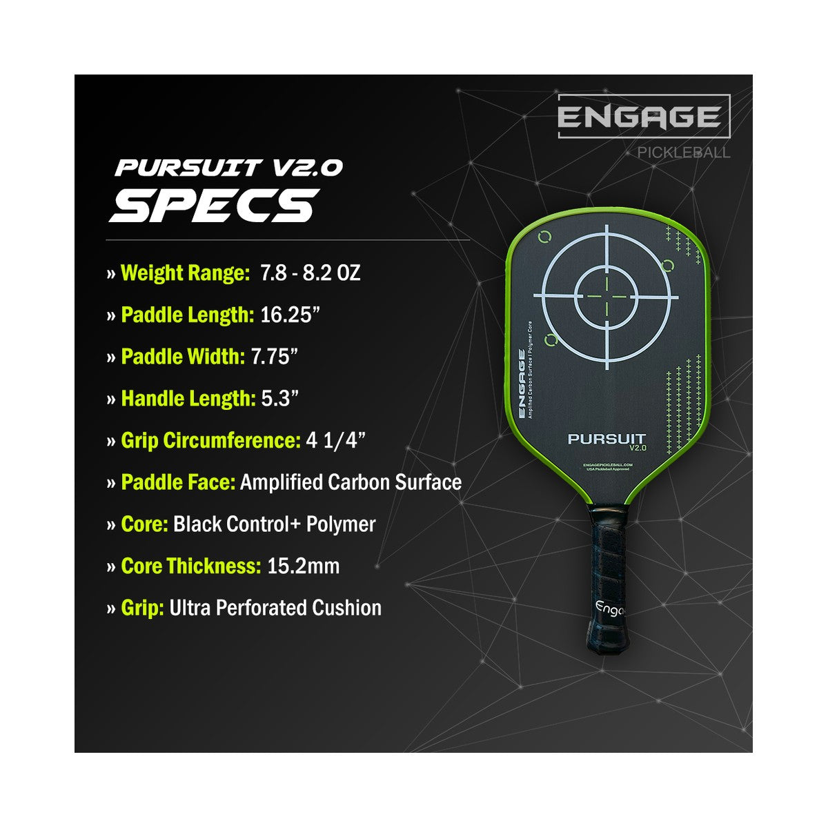 Engage Pursuit V2.0 Specifications